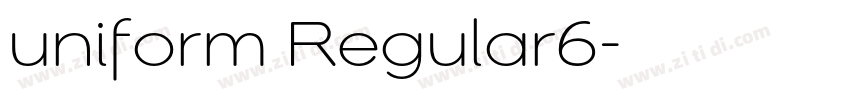 uniform Regular6字体转换